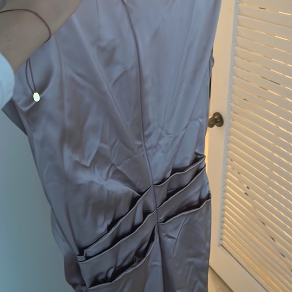 Gorgeous Talbot Runhof silver/lavender long stretch satin gown - Picture 7 of 7